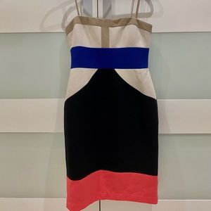 Multi-Colored BCBG Strapless Dress